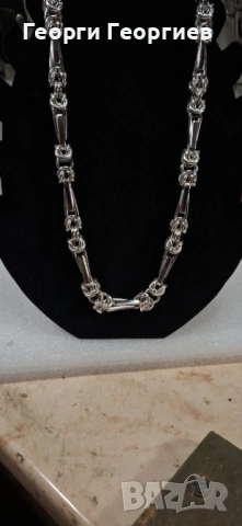 Сребърен ланец 925, снимка 4 - Колиета, медальони, синджири - 54125041