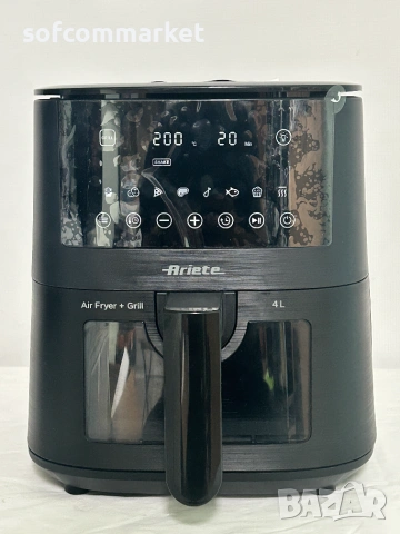 Air Fryer Ariete 4633 (4 литра, 1400W) фритюрник с горещ въздух – С 6 месеца гаранция!, снимка 3 - Фритюрници - 54958081