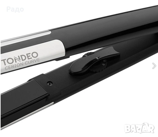 Преса за коса Tondeo Cerion Curve Black, с фиби за коса, снимка 3 - Преси за коса - 54121395