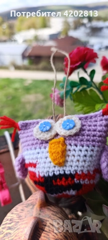Ръчна изработка . Плетени Бухалчета . Сувенири , снимка 4 - Декорация за дома - 54289599