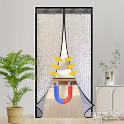 Магнитна термоизолационна завеса за врата, снимка 4 - Входни врати - 54119328