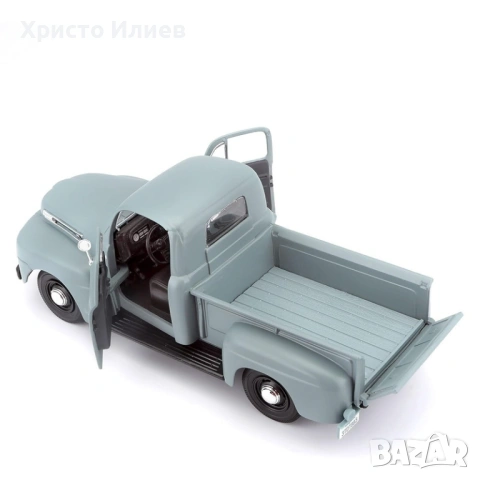 Метален Камион Мащаб 1:25 Форд F-1 пикап 1948 Maisto , снимка 5 - Коли, камиони, мотори, писти - 54482266
