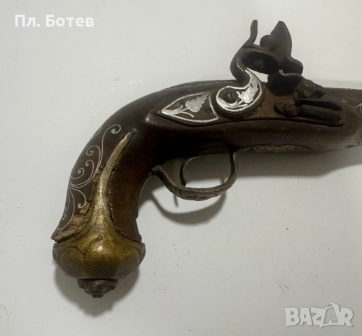 Стар кремъчен пистолет, снимка 7 - Антикварни и старинни предмети - 53952944
