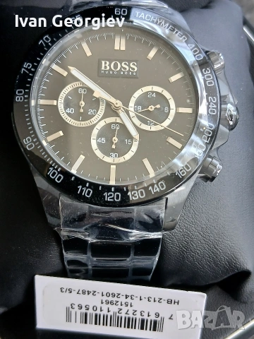 Нов часовник HUGO BOSS Icon Chronograph 1512961, снимка 13 - Мъжки - 54476919