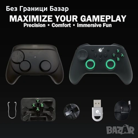 Нов джойстик Безжичен гейм контролер GuliKit TT Pro Bluetooth Switch PC игри, снимка 12 - Аксесоари - 54489028
