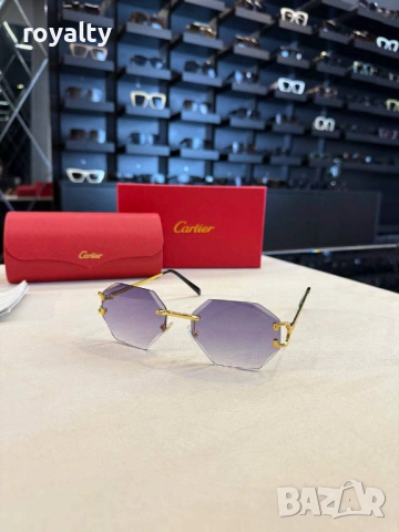 Cartier Нови Дамски Слънчеви Очила с Кутия Различни Цветове, снимка 9 - Слънчеви и диоптрични очила - 54626849