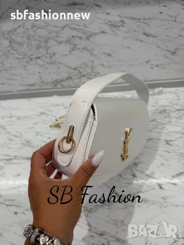 Ysl дамска чанта, черна, бежова и бялА, снимка 11 - Чанти - 55040097