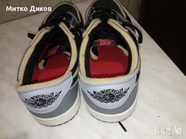 Nike Air Jordan 1Low OG EX Dark Smoke Gray маркови марат. ест. кожа нови №43 US 9.5 UK 8.5 ст. 275мм, снимка 4 - Маратонки - 55513109