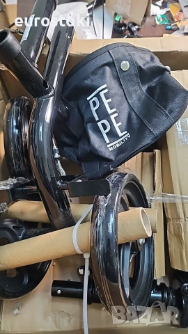 PEPE Mobility Проходилка за коляно тип скутер 4 колела със спирачки, за възрастни, до 136 кг., , снимка 9 - Други - 54986740