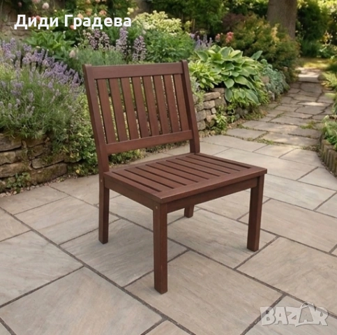 Градински комплект Tirora Muhler Meranti - 5 части, дърво, снимка 3 - Градински мебели, декорация  - 54119005