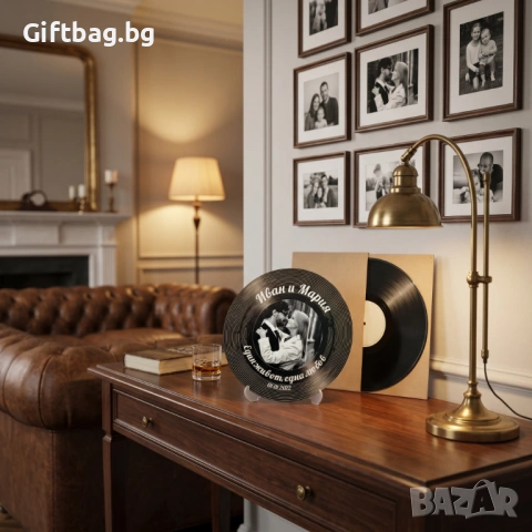 Персонализирана дървена плоча „Black & Gold Romance“, снимка 5 - Декорация за дома - 54316118