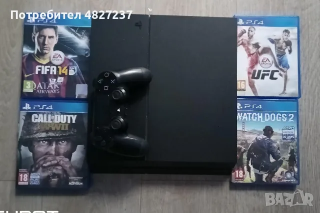 PS4 конзола с игри и контролер.