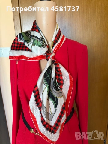 Копринен шал с десен ретро коли, снимка 14 - Шалове - 51758547