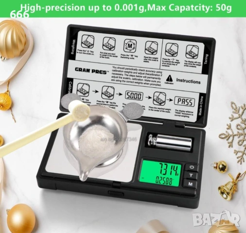 Високопрецизна милиграмова везна, снимка 4 - Друга електроника - 54019691