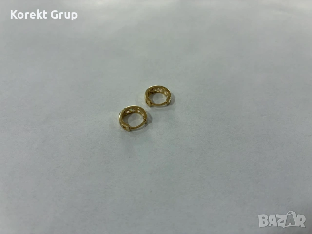 Детски обеци 14к , снимка 3 - Обеци - 54135538