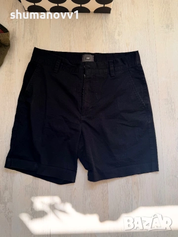 H&M - Черни мъжки къси панталони, Regular Fit,  