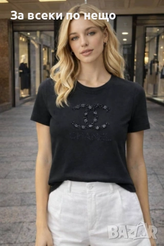 Chanel Дамска Тениска👚Дамска Блуза С Къс Ръкав Шанел - Различни Цветове Код Bal Style57, снимка 2 - Тениски - 54733169