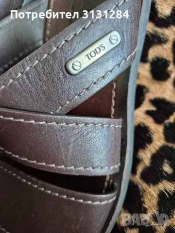 Оригинални кожени сандали / чехли Tod's (Тодс) 43 р– Естествена кожа , снимка 9 - Мъжки сандали - 54988028