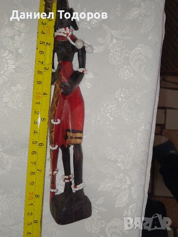 Стара Дървена Африканска Фигура , Статуетка - Масай, снимка 5 - Статуетки - 54323307