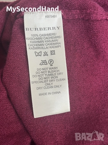 Burberry кашмир дамска блуза М, снимка 2 - Блузи с дълъг ръкав и пуловери - 55601801