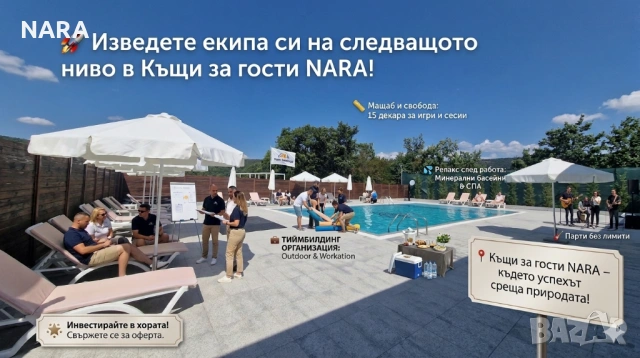 Къщи за гости за тиймбилдинг