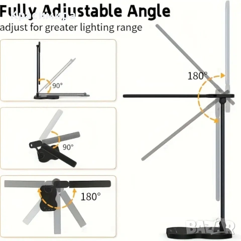 Луксозна настолна, портативна LED лампа с 5 нива на яркост и 5 нюанса, снимка 2 - Лед осветление - 54190620