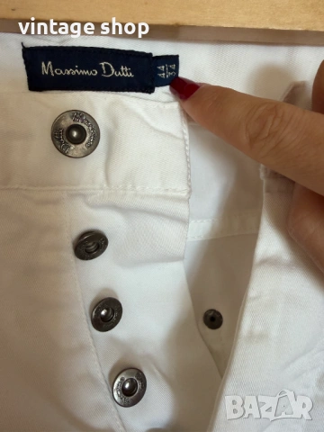 Мъжки бели дънки Massimo Dutti, размер 44, снимка 7 - Дънки - 54564659
