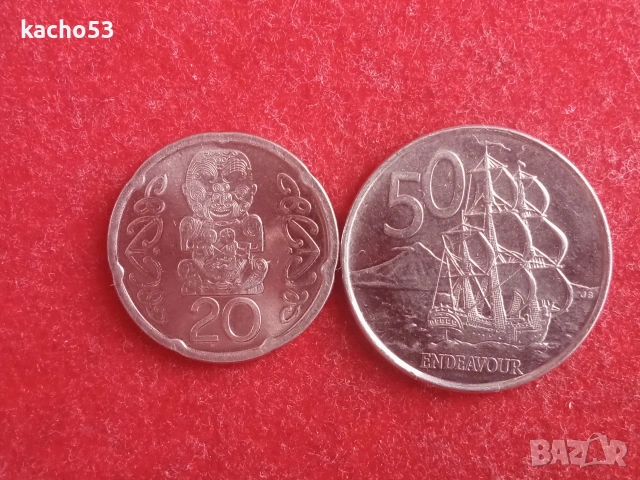 20,50 цента 2008,2006 г. Нова Зеландия.