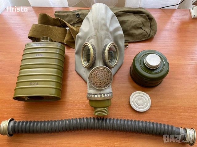 Рядък български противогаз ШМ-41М, пълен комплект