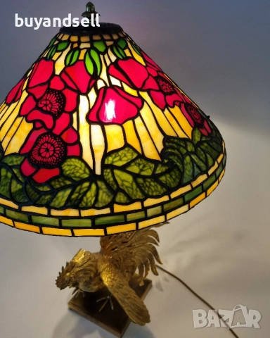 Настолна лампа Тифани Tiffany lamb витражно стъкло, снимка 5 - Настолни лампи - 54202031