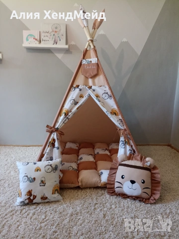 Детска палатка за игра Типи, снимка 8 - Бебешки легла и матраци - 54033513