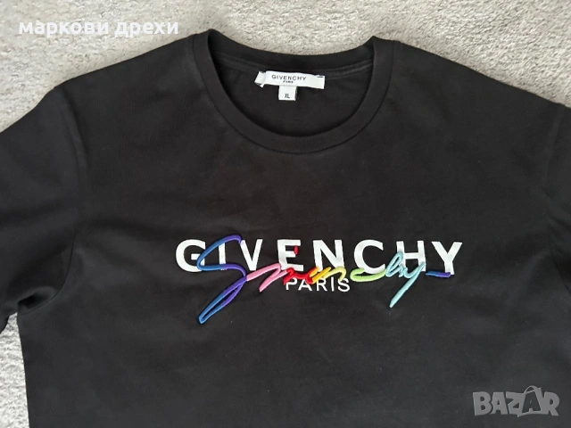 Givenchy Paris Embroidery Black , снимка 5 - Тениски - 54901084