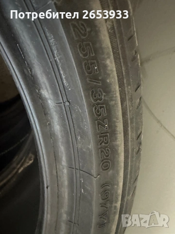 4x255/35/20 Bridgestone Potenza Sport летни гуми 6-7мм грайфер, дот 2022 BMW Porsche Mercedes Audi, снимка 2 - Гуми и джанти - 54916798