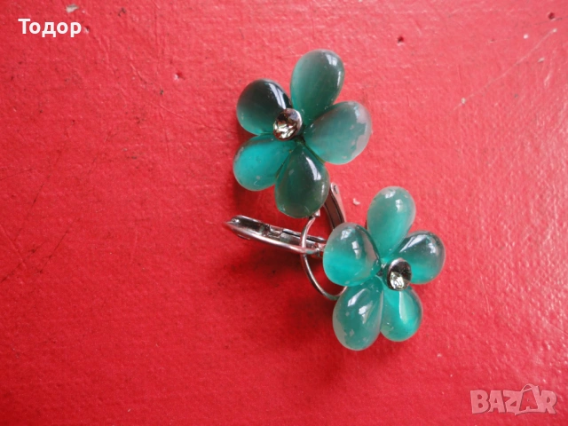 Страхотни обеци обици с камъни 6, снимка 2 - Обеци - 54088929