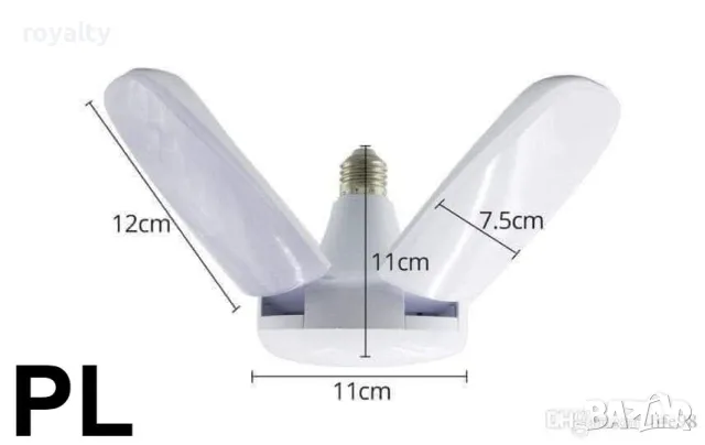 Мощна LED сгъваема лампа 60W – Регулируемо осветление с 4 сгъваеми панела, снимка 2 - Лед осветление - 55316094