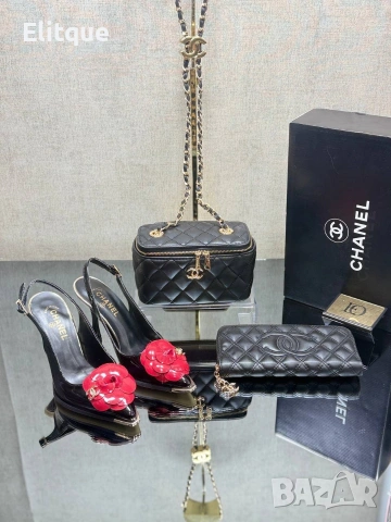 обувки на ток chanel , снимка 5 - Дамски обувки на ток - 54734143