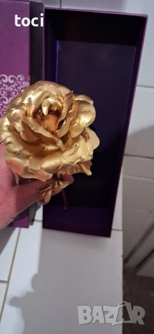 Златна роза в кутия Golden Rose, снимка 4 - Романтични подаръци - 54406270