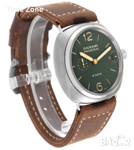 Panerai Radiomir 8 Days 45mm Steel Green Dial Automatic, снимка 4 - Мъжки - 54779982