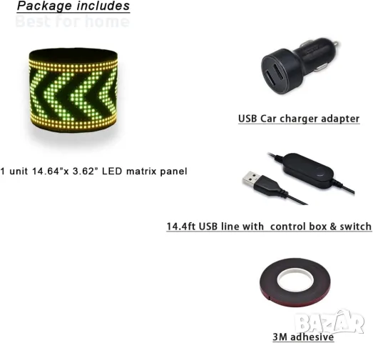 LED матричен панел Bluetooth APP Control USB 5V гъвкав LED екран превъртащ се текстов шаблон , снимка 7 - Друга електроника - 55603953