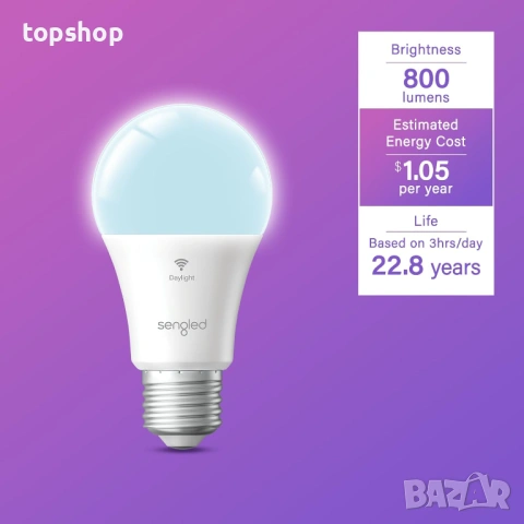 Чисто нови Смарт ЛЕД крушки Sengled G2 Smart Bulb (комплект 4 бр.) – Wi-Fi / Bluetooth , снимка 2 - Крушки - 54583482