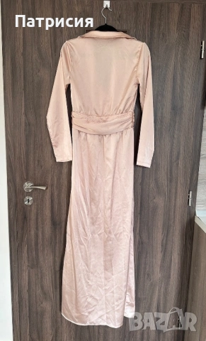 Нова Рокля, марка Pretty Little Thing, цвят шампанско/розов, материя сатен,за бал или гост на сватба, снимка 7 - Рокли - 54219532