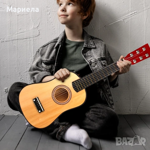 Акустична детска китара 59 см / Дървена китара за деца, снимка 8 - Музикални играчки - 55090371