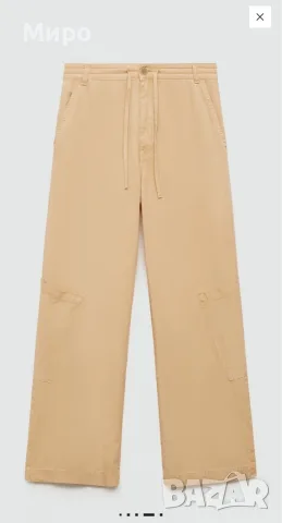 Дамски дълъг карго панталон с връзки на талията Mango - размер L/XL, снимка 7 - Панталони - 55330386