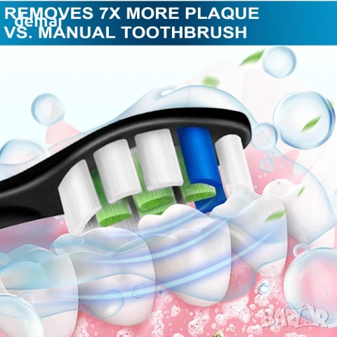 Резервни глави за четка Philips Sonicare, 8 избелващи + 8 прецизно почистващи, черни, снимка 2 - Други - 54399353