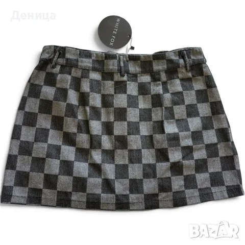 Нова карирана пола White Fox Boutique, размер S с етикет, снимка 2 - Поли - 55694346