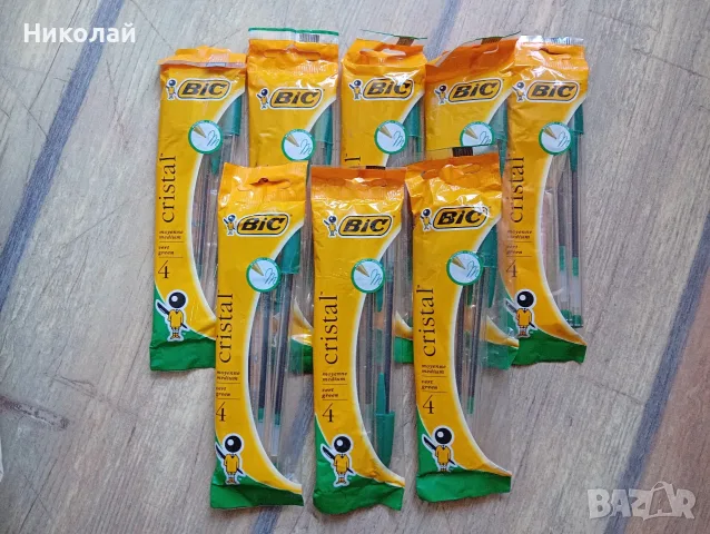 Химикалки BIC Cristal - к-т с 4 броя химикалки