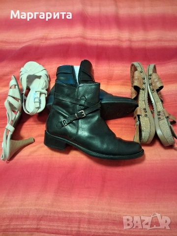 сет обувки естествена кожа