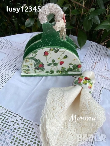 Двоен салфетник-Горски ягоди!🍓🌿