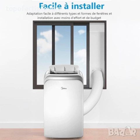 Преносим климатик мобилен MIDEA 12000 BTU,Гаранция и БЕЗПЛАТНА доставка до офис на ЕКОНТ, снимка 7 - Климатици - 55097105