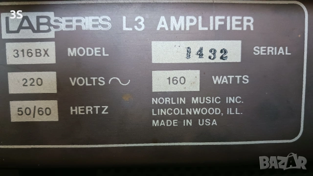 Lab Series L3 Made By Moog Norlin Gibson 60W 1x12 Combo Amp , снимка 2 - Други - 55064537